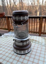 Vintage Perfection #750 Enamel Kerosene Wick Parlor Heater w/ Good Burner NICE