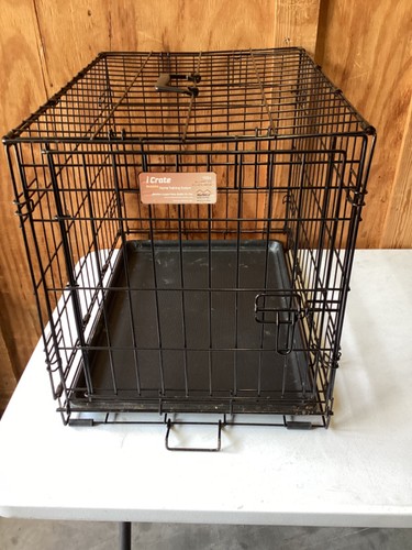I-Crate Single Door 24 X 18 X 19 Inches; Black in  Good Pre Owned Condition