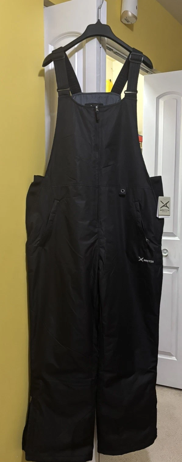 Arctix Women's Essential Insulated Bib Overalls, Black, XXL 1490X Inseam 31 "