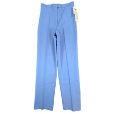 Donnkenny 80s Vintage Slacks Women 10 Blue Poly Visa Stretch High Waist NWT USA