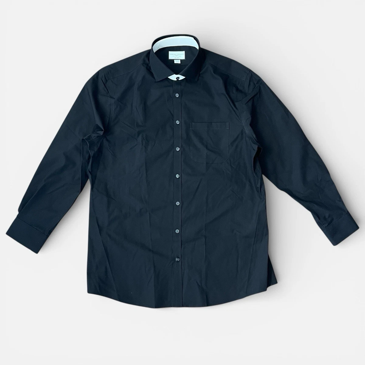 charles tyrwhitt black dress shirt Charles Tyrwhitt Button Down Stretch Oxford Shirt Black