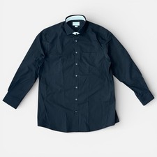 Charles Tyrwhitt Extra Slim Fit Shirt Men's 17.5/35 34 XL Non Iron Black Flaws