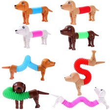Dog pop Tubes fidgets,Dog Party Small, Red, Orange, Yellow, Green, Blue, Pink