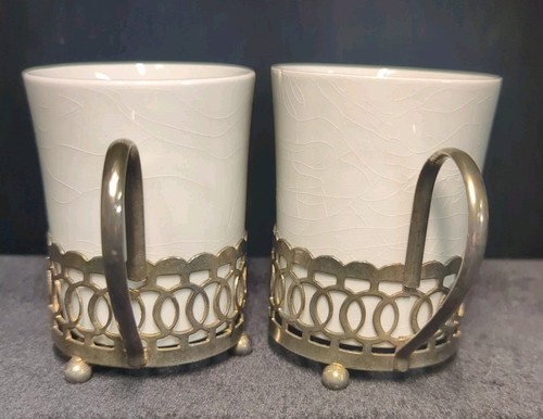 Wedgwood Ltd England Demitasse Cup & Holder Pair Vintage Ironstone Tunstall - Picture 2 of 10