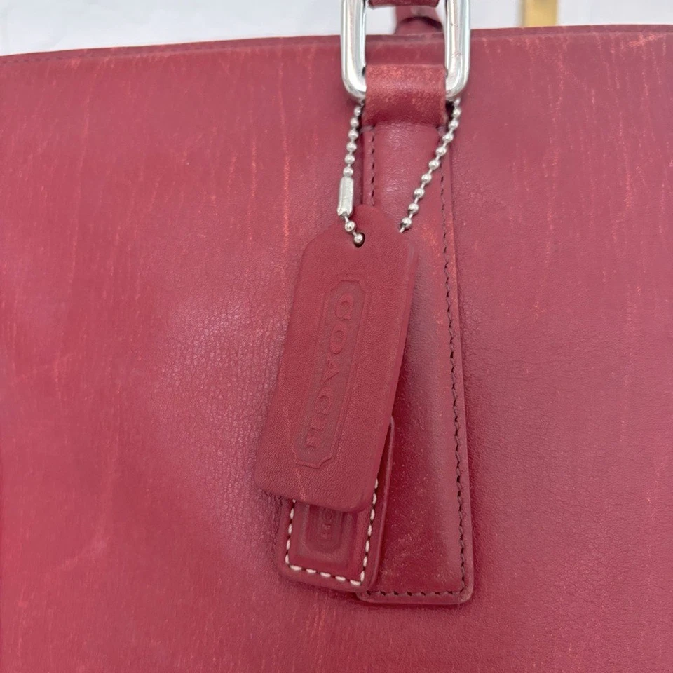 Bolso de Mano Coach Legacy 9426 Vintage 2002 Cuero Rojo Foto 4 de 4