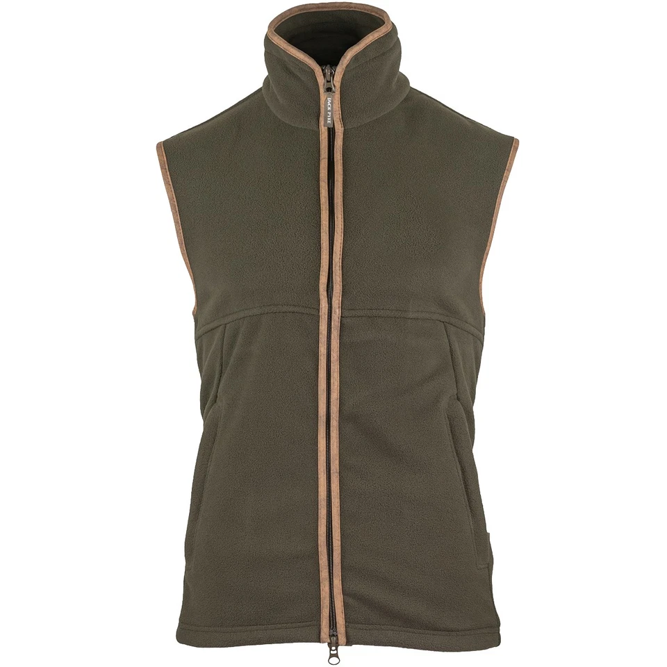 Jack Pyke Countryman Fleece Gilet Cremallera Hombre Pesca Cuello Alto Dark Olive - Imagen 1 de 1