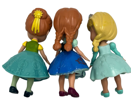 Disney Princess Mini Toddler Pozable Doll 3 Inch Lot Ariel Elsa Anna Rapunzel - Picture 5 of 13