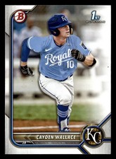 Cayden Wallace 2022 1st Bowman Draft #BD-12 Kansas City Royals Rookie FREE SHIP