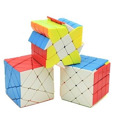 Speed Cube Set, Magic Cube Bundle of 4x4 Fisher,Axis and Windmill Cube, 4×4
