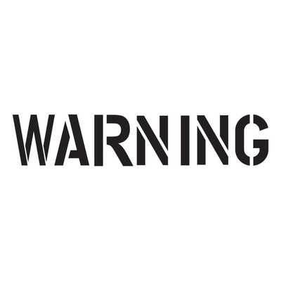 WARNING Word Painting Stencil 6'' Letters Template Building Template Plastic