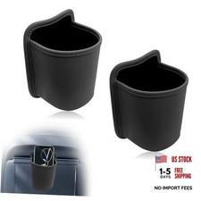 2pcs Large Car Door Cup Holder - Hanging Automotive Back Seat Bottle - Black
