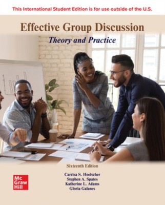 Effective Group Discussion Theory and Practice by Carrisa Hoelscher PAPERBACK
