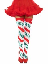 HOLIDAY RIBBON THIGH HIGH SWIRL ONE SIZE