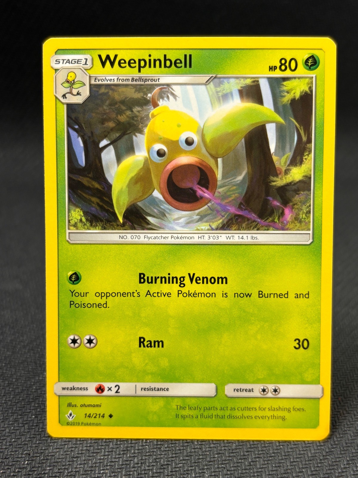 Weepinbell 14/214 Uncommon Unbroken Bonds Pokemon Lightly Played