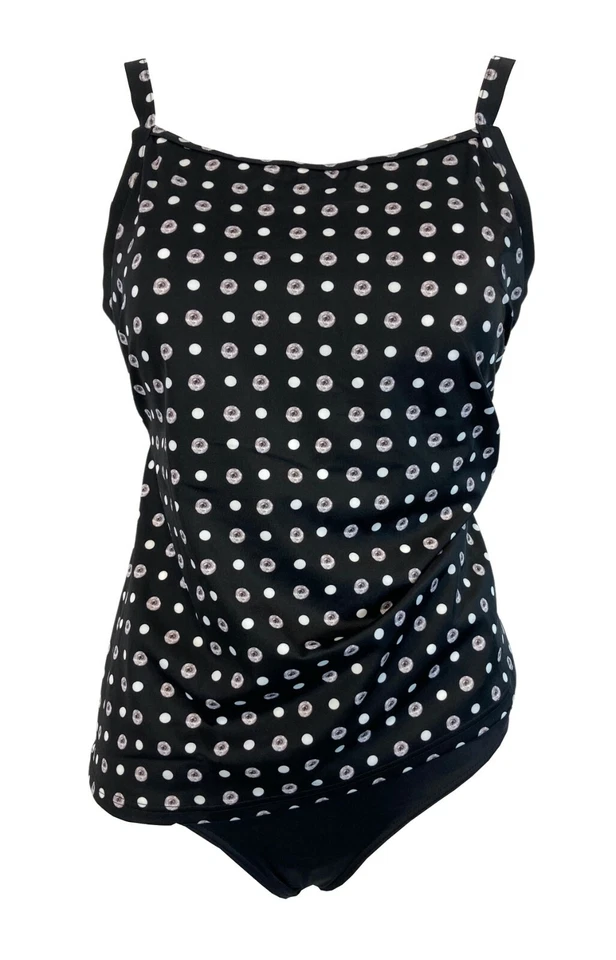 FASHY tankini donna fantasia nero/bianco + slip unito alto cm 12 art 23861 01 B  - Bild 3 von 4