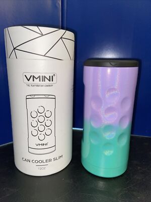 VMINI Can Coolers Slim 12 Oz Double Wall Insulation No Sweat Design Purple Teal