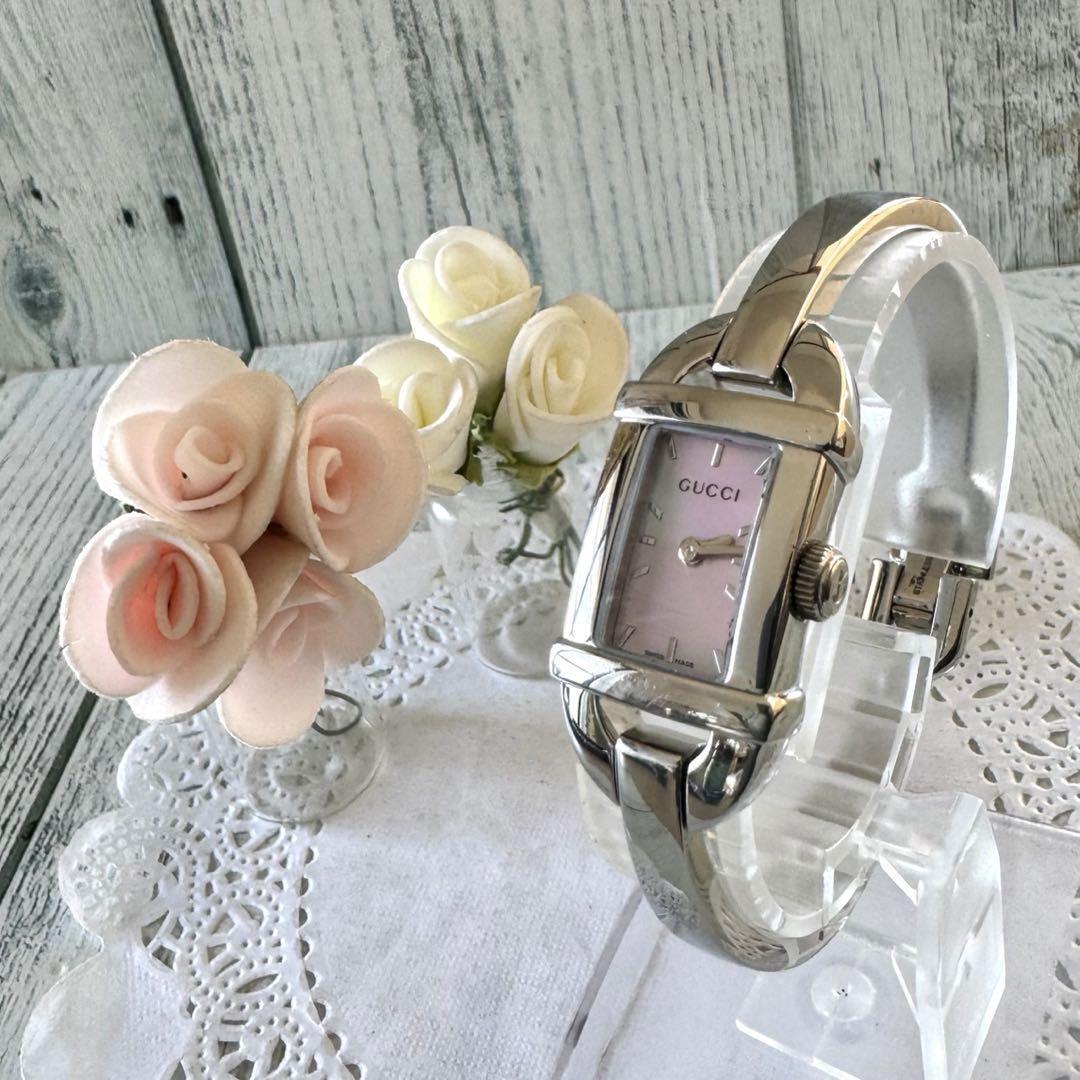 Battery replaced GUCCI Gucci watch 6800L Pink Shell Women's Battery replaced GUCCI Gucci watch 6800L Pink Shell Women's