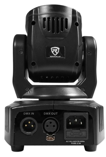 2 Rockville RockOn-7 40w RGBW Moving Head Wash DMX Stage Club Light+Remote - Picture 8 of 11
