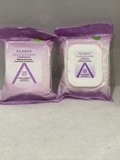 Lot Of 2 Almay Makeup Remover Cleansing Towelettes Wipes 25 Ct Package Differece