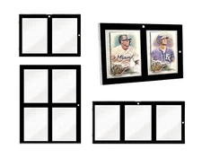 CF 2 SLOT Magnetic Card Holder - Black Border - UV Blocking Acrylic