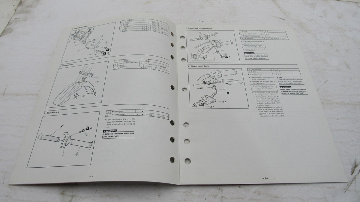 2000 Yamaha YZ426FM1 YZ426F OEM Factory Assembly Manual LIT-11666