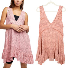 FREE PEOPLE Intimately Let It Happen Mini Slip Dress V-Neck Sleeveless Womens XS