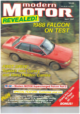 MODERN MOTOR car Magazine May 1987 Ford Falcon Toyota Camry Holden Camira