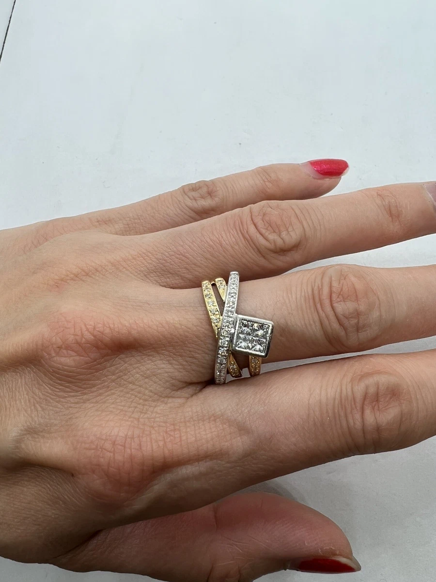 Anello diamante quadrato sale