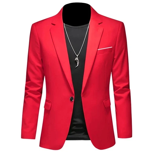 Herren Freizeit Business Slim Fit Formell Elegant Ein Knopf Blazer Jacke Anzug Mantel - Bild 19 von 38
