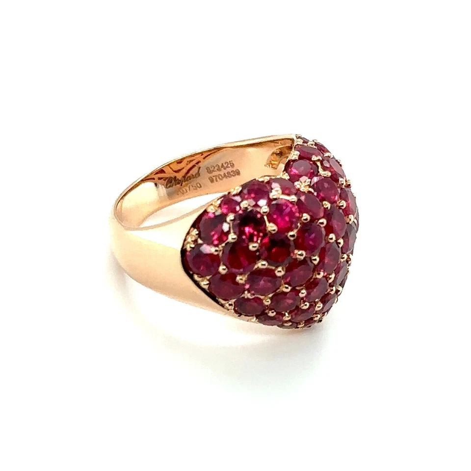 Anillo Chopard Love Oro Rosa 18k y Rubí ❤️ Cúpula Forma Corazón Talla 6 Foto 4 de 4