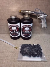 Pro Undercoating Spray Gun with 1 360* Wand, 2 Quart Bottles, and 50 Rust Plugs