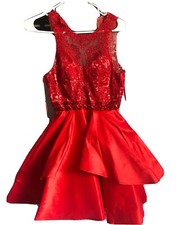 red cocktail dress