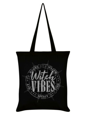 ELEMENTAR HITCH VIBES schwarze Tragetasche - Erdwasser Luft Feuergeist Einkaufsgeschenk