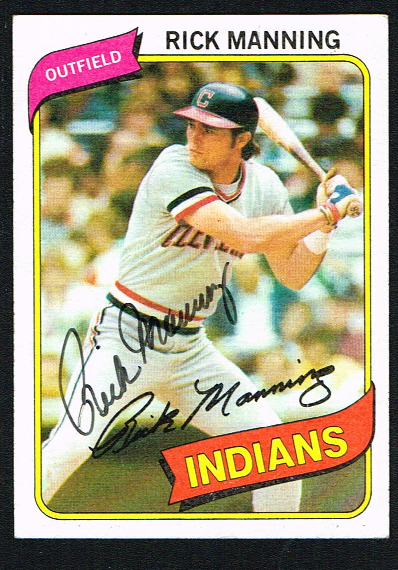 Rick Manning #564 signed autograph auto 1980 Topps Baseball Trading Card