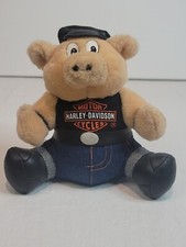 Harley Davidson 1998 Biker Pig Hog Plush Stuffed Animal 11" Licensed Pre-Owned