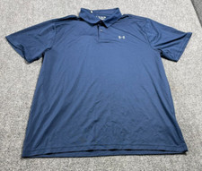 Under Armour Men  s The Performance Polo Short Sleeve Shirt Blue Size 2XL
