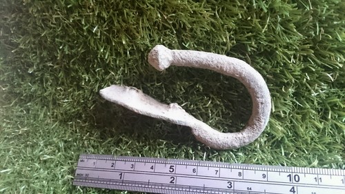 Roman Phallic heavy bronze military clothing hanger found near Tadcaster Yorks 