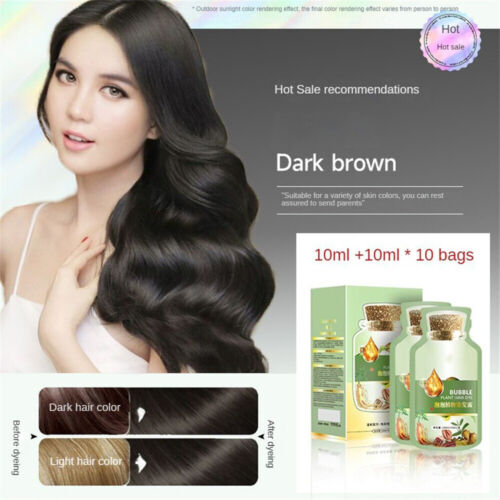 Champú tinte para el cabello planta burbuja 200 ml tinte para el cabello champú color instantáneo para el cabello tinte hágalo usted mismo - Imagen 2 de 10