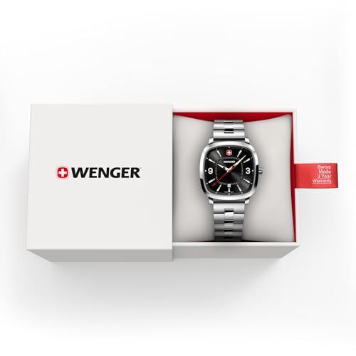 WENGER VINTAGE SPORT Men's Watch 316L Black Dial Quartz Analog