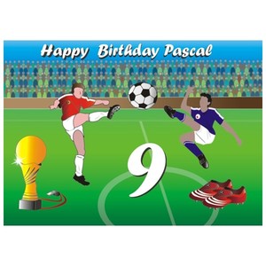 Eckiger Tortenaufleger Fur Fussball Kindergeburtstag