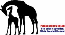 Giraffe Mother and Child Graphic Die Cut decal sticker Car Truck Boat Window 6"