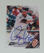 GREGOR BLANCO SIGNED AUTO'D 2016 TOPPS CARD #177 SAN FRANCISCO GIANTS DBACKS