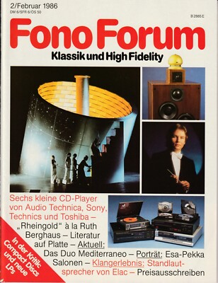 Fono Forum 2/1986 Esa-Pekka Salonen - Ruth Berghaus Ring - Lautsprecher Elac/T+A