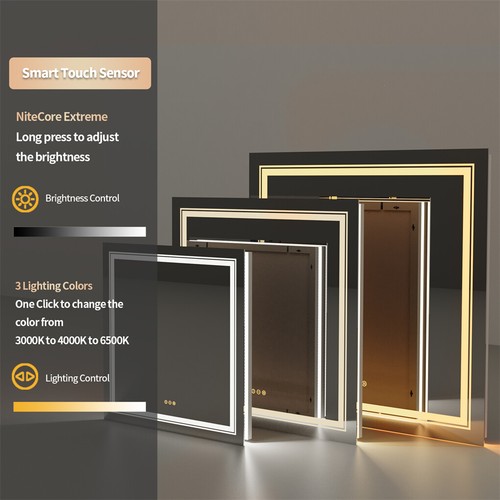 13-Size Smart LED Bathroom Mirror Anti-Fog Dimmable 3 Color Temperature AU Plug - Picture 59 of 89