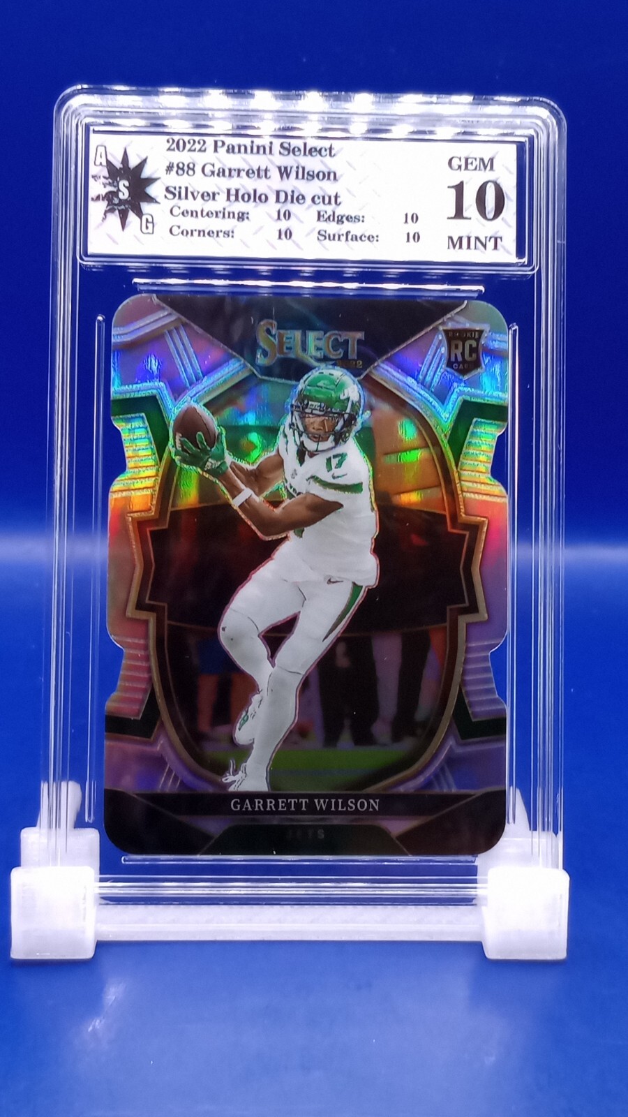 2022 Panini Select  Football #88 Garrett Wilson  RC Silver Die-Cut - GEM MINT 10