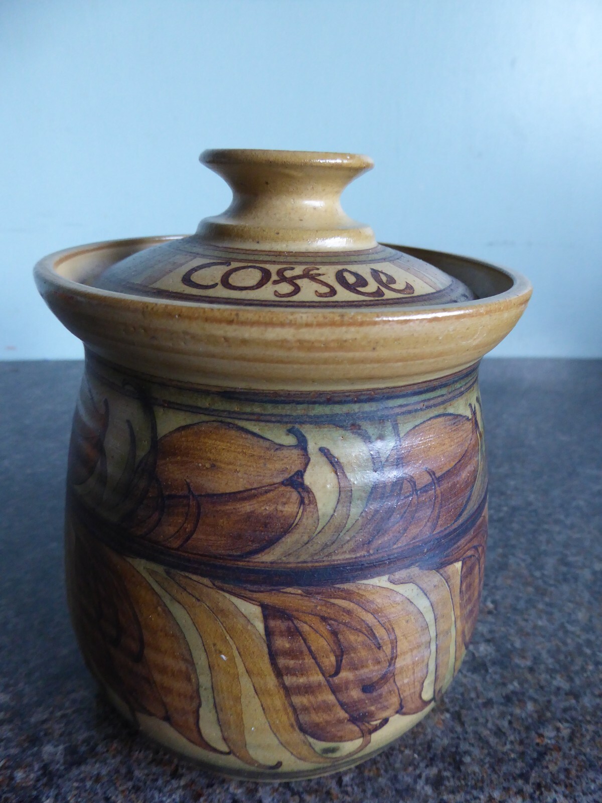 Alvingham Pottery Pru Green Storage Jar Coffee eBay