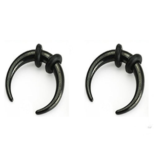 Pair of Black Titanium Plated Steel Buffalo Taper Bull Hanger Expander E333 - Picture 1 of 2