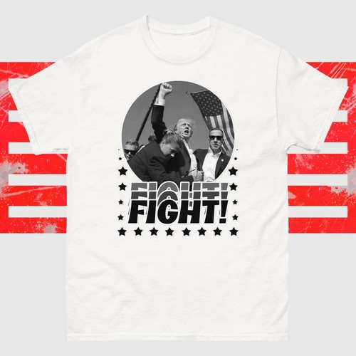 Iconic Donald Trump Fight - Assassination Attempt T-Shirt - 第 17/17 張圖片