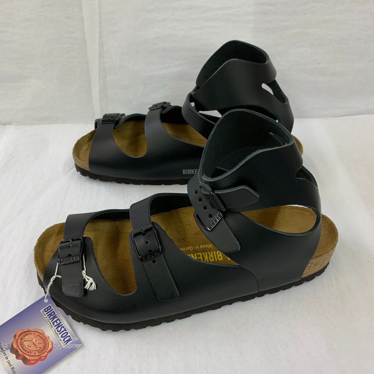 Birkenstock New w/o Box Athen Black Smooth Leather Narrow