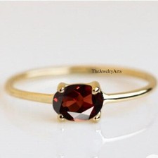 Anniversary Garnet Ring, Natural Garnet Ring, January Birthstone, Wedding Ring